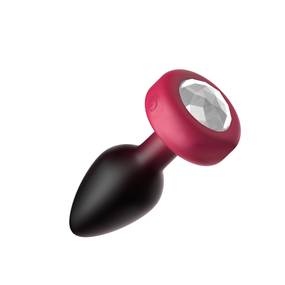 Eluxe Vibrating Clr Gem Rbyombre Plug Sm With Remote