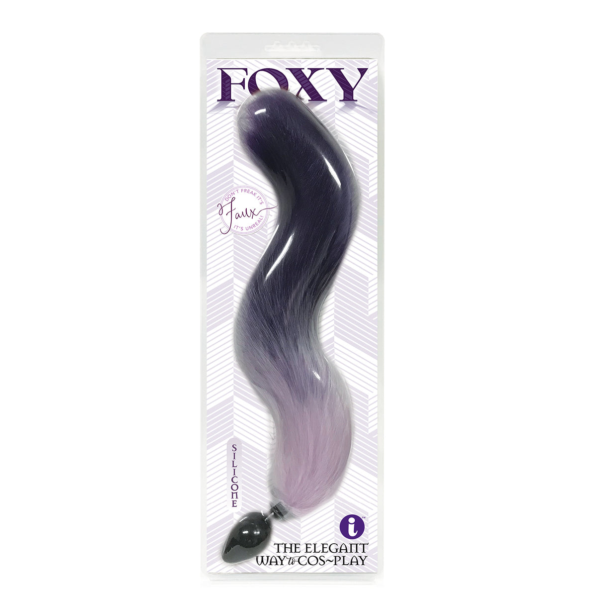 FOXY TAIL SILICONE BUTT PLUG PURPLE