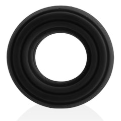 Roto Grooved Gripper-Ribbed Cockring Black Fog