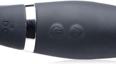 Strap U Mighty Rider 10X Vibrating Strapless Strap-On Black – Rechargeable Silicone Dildo