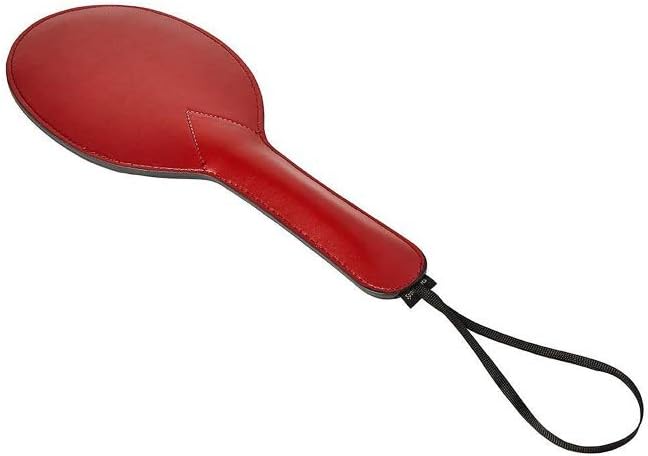 Sportsheets Saffron Ping Pong Paddle – Red Vegan Leather Impact Play Paddle