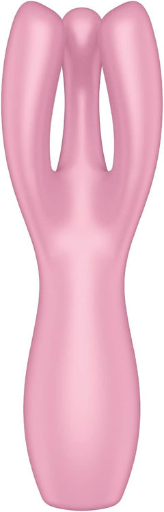 Satisfyer Threesome 3 Vibrator Pink – Triple Motor Rechargeable Silicone Lay-On Vibrator