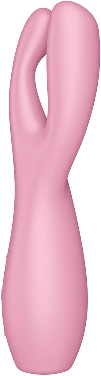 Satisfyer Threesome 3 Vibrator Pink – Triple Motor Rechargeable Silicone Lay-On Vibrator