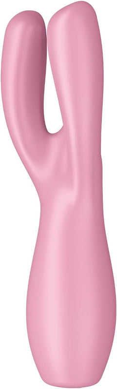 Satisfyer Threesome 3 Vibrator Pink – Triple Motor Rechargeable Silicone Lay-On Vibrator
