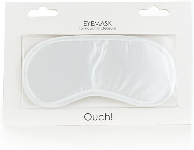 Shots Ouch! Soft Eyemask White – Comfortable Satin Blindfold for Sensory Play