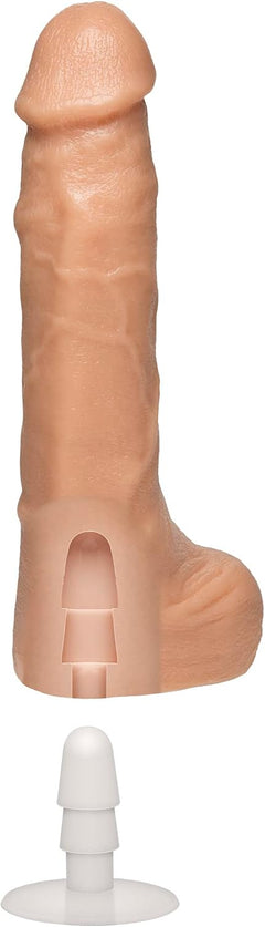Doc Johnson Squirting Realistic Cock – Flesh 8.5-Inch Suction Cup Dildo