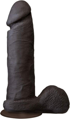 Doc Johnson Realistic Cock – Black 8-Inch Suction Cup Dildo
