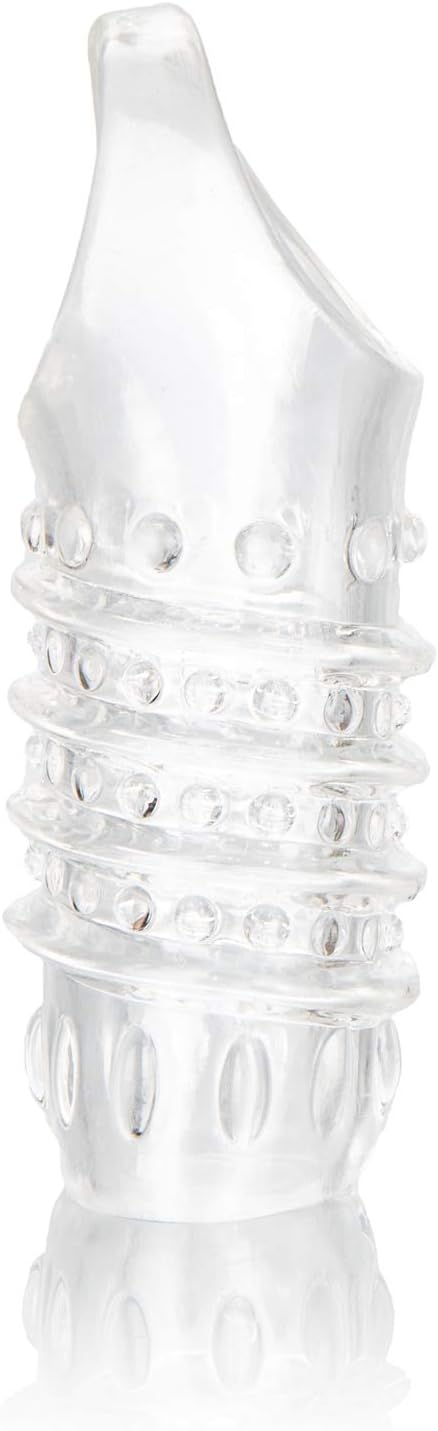 CalExotics Stimulation Enhancer Clear – Textured TPE Girth Enhancing Sleeve