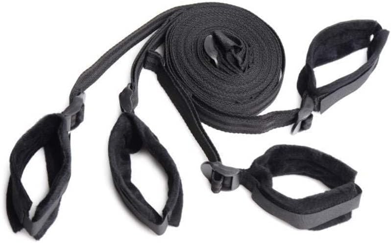 Strict Bed Restraint Bondage Kit Black – 6 Piece BDSM Restraint Set