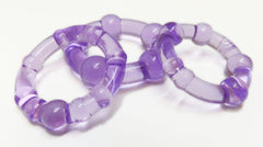 Stay Hard Beaded Cock Rings Purple 3-Pack – Stretch TPE Graduated Ring Set
