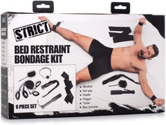 Strict Bed Restraint Bondage Kit Black – 6 Piece BDSM Restraint Set