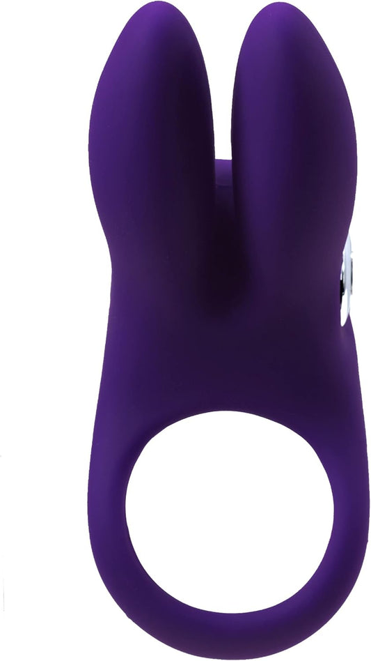 VēDO Sexy Bunny Rechargeable Ring Deep Purple – Dual Motor Silicone Couples Ring