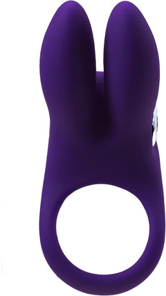 VēDO Sexy Bunny Rechargeable Ring Deep Purple – Dual Motor Silicone Couples Ring
