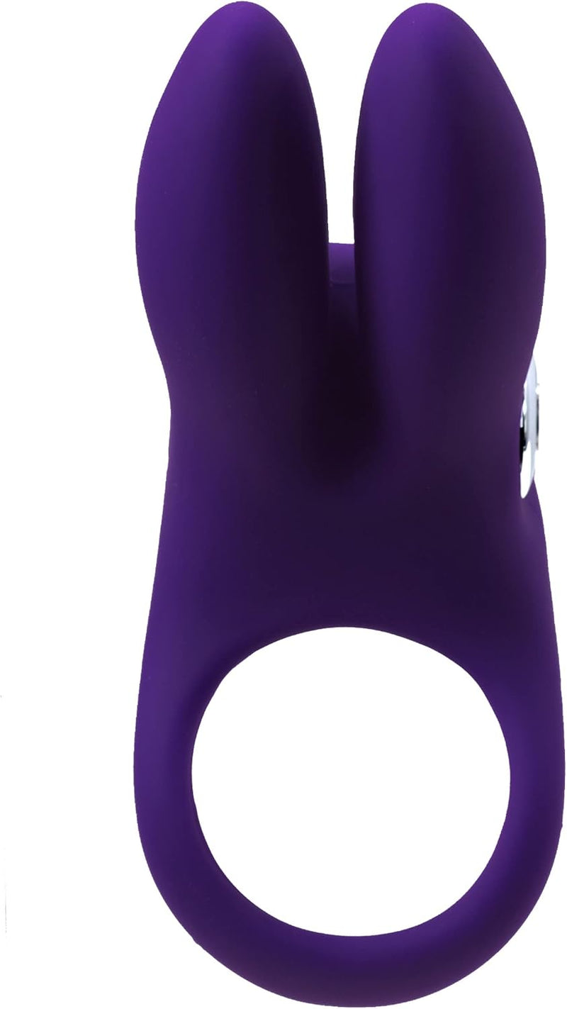 VēDO Sexy Bunny Rechargeable Ring Deep Purple – Dual Motor Silicone Couples Ring