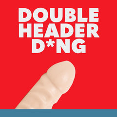 Smooth Double Header – 18-Inch White Double Dildo