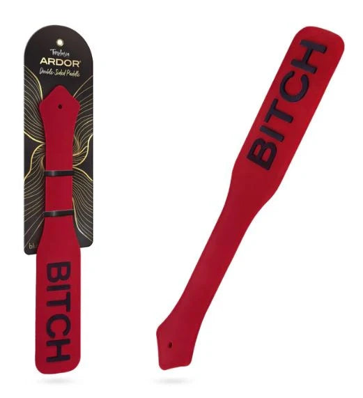 Temptasia Ardor Paddle Red – Dual-Sided Silicone Impact Paddle for Bondage Play