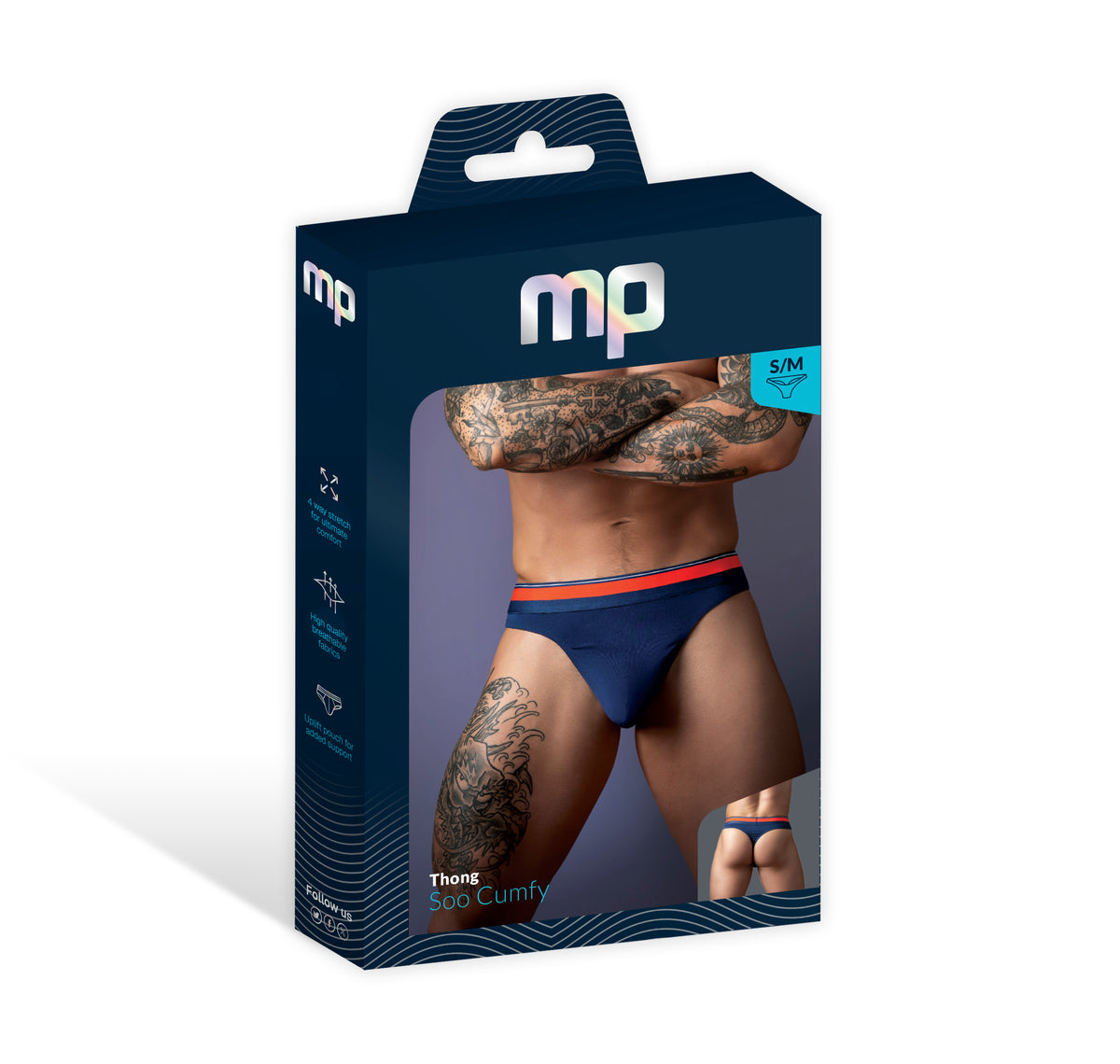 Soo Cumfy Thong Small Medium Navy