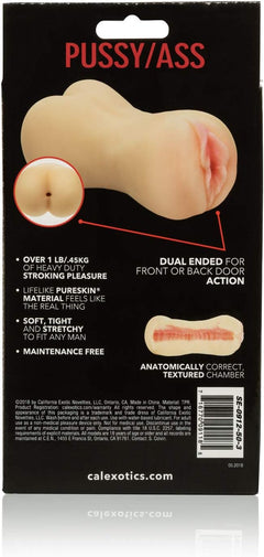 CalExotics Stroke It Pussy & Ass – Realistic Dual Entry Male Stroker