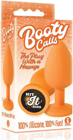 The 9's Booty Calls Silicone Butt Plug Orange Hit It Hard – Message Silicone Anal Plug