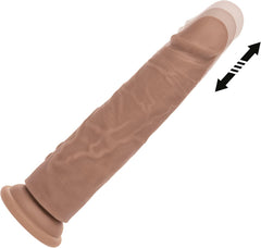 Studs Rechargeable Vibrating & Thrusting Silicone Massager Brown – USB Rechargeable