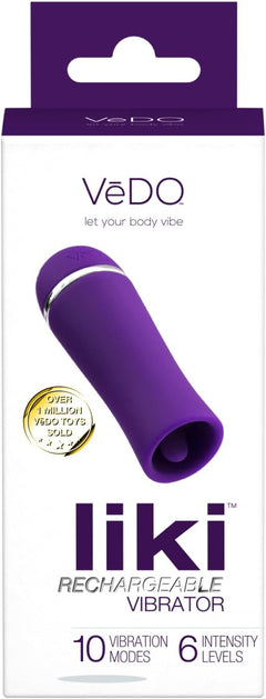 VēDO Liki Flicker Vibe Deep Purple – Rechargeable Waterproof Silicone Flickering Tongue Vibrator