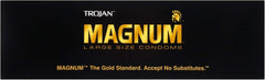 Trojan Magnum Original Large Size Lubricated Condoms – 12 Pack Premium Latex Condoms with Reservoir Tip