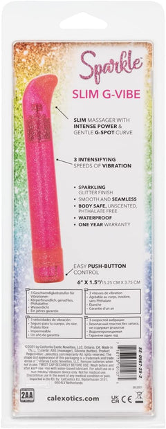 CalExotics Sparkle Slim Vibe Pink – Waterproof 3-Speed Slim Personal Massager