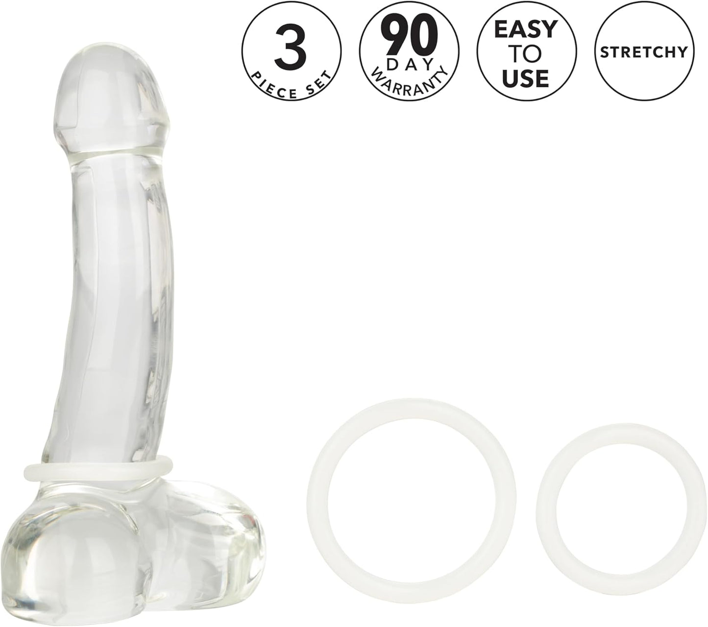 CalExotics Tri-Rings Glow in the Dark – 3-Piece Set
