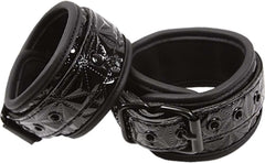 Sinful Wrist Cuffs Black – Adjustable Vinyl & Neoprene Restraints