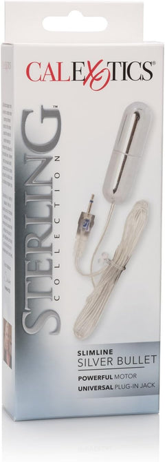 CalExotics Sterling Collection Slim Silver Bullet Vibrator – Compact Metal Bullet Vibe