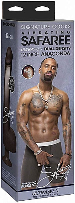 Signature Cocks Safaree ULTRASKYN Vibrating 12 Inch Anaconda – Realistic Vibrating Stroker