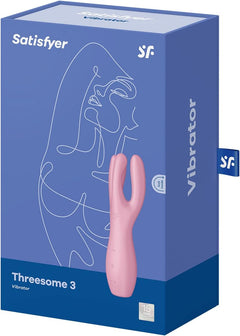 Satisfyer Threesome 3 Vibrator Pink – Triple Motor Rechargeable Silicone Lay-On Vibrator
