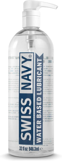 Swiss Navy Water Based Lubricant 32 oz – Premium Personal Lube with Pump