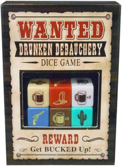 Wanted Debauchery Dice – Wild Adult Party Drinking Game for 3–6 Players | Kheper Games