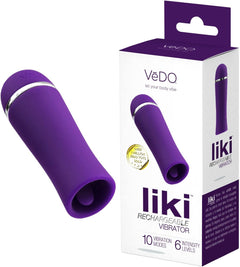 VēDO Liki Flicker Vibe Deep Purple – Rechargeable Waterproof Silicone Flickering Tongue Vibrator