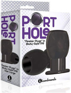The 9S Port Hole Hollow Butt Plug Black – TPR Tunnel Plug with Open Design