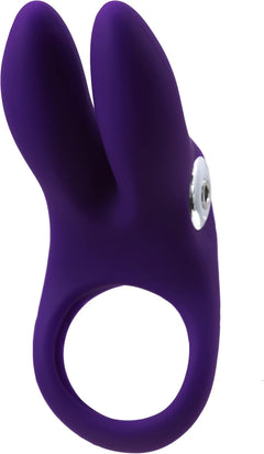 VēDO Sexy Bunny Rechargeable Ring Deep Purple – Dual Motor Silicone Couples Ring