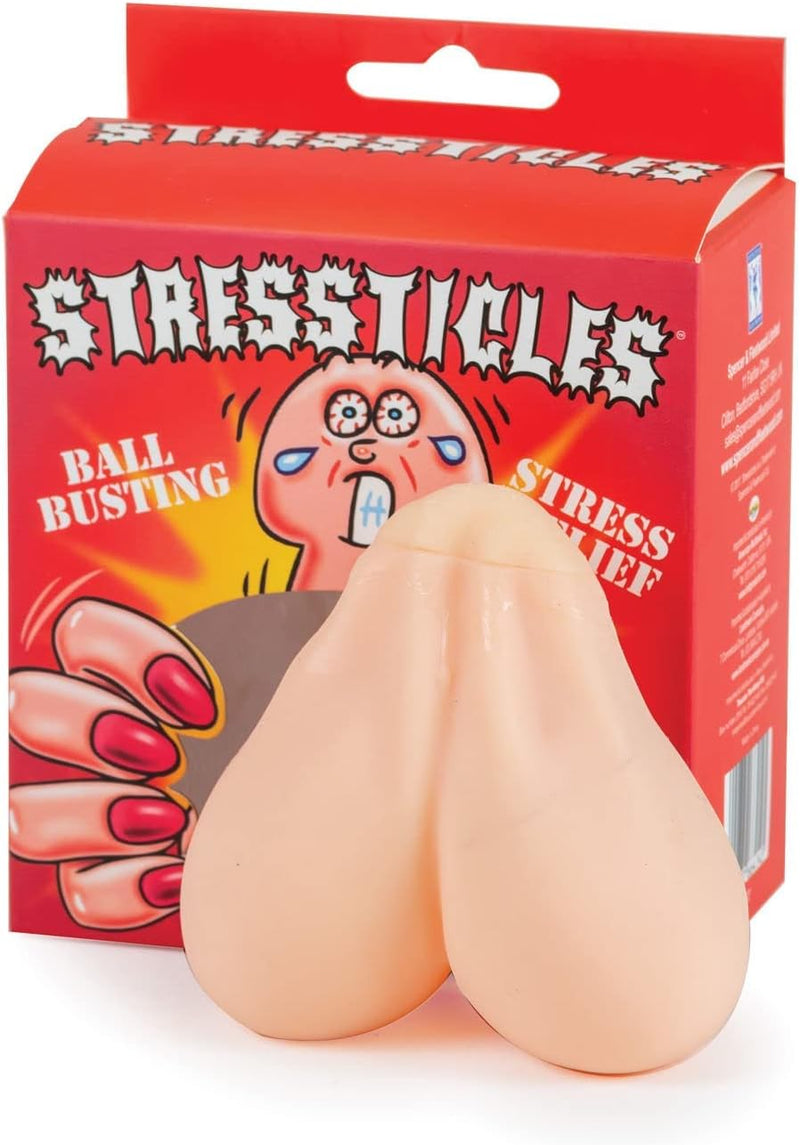 Stressticles Novelty Stress Ball – Funny Squeezable Desk Toy