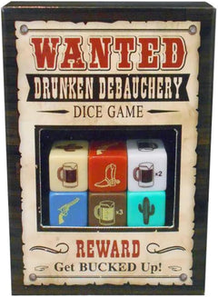 Wanted Debauchery Dice – Wild Adult Party Drinking Game for 3–6 Players | Kheper Games