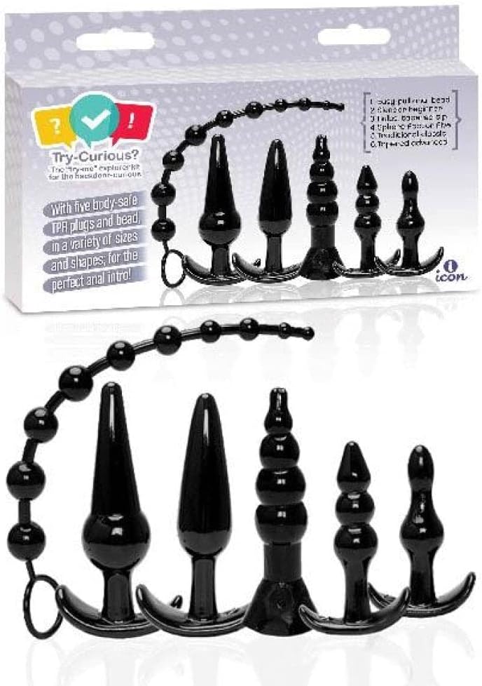 Try-Curious Anal Plug Kit – Black
