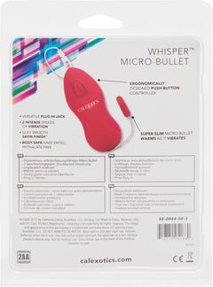 Whisper Micro Bullet Pink – Quiet 2-Speed Heated Bullet Massager | CalExotics
