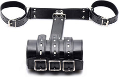 Strict Arm Binder Black – Adjustable PU Leather Bondage Restraint