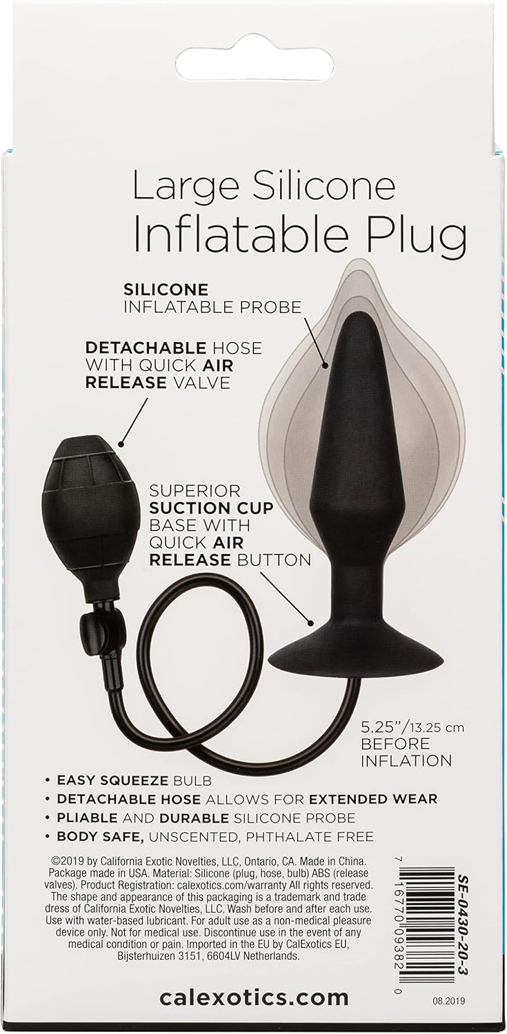 Silicone Inflatable Plug Large – Rechargeable Inflatable Silicone Anal Plug