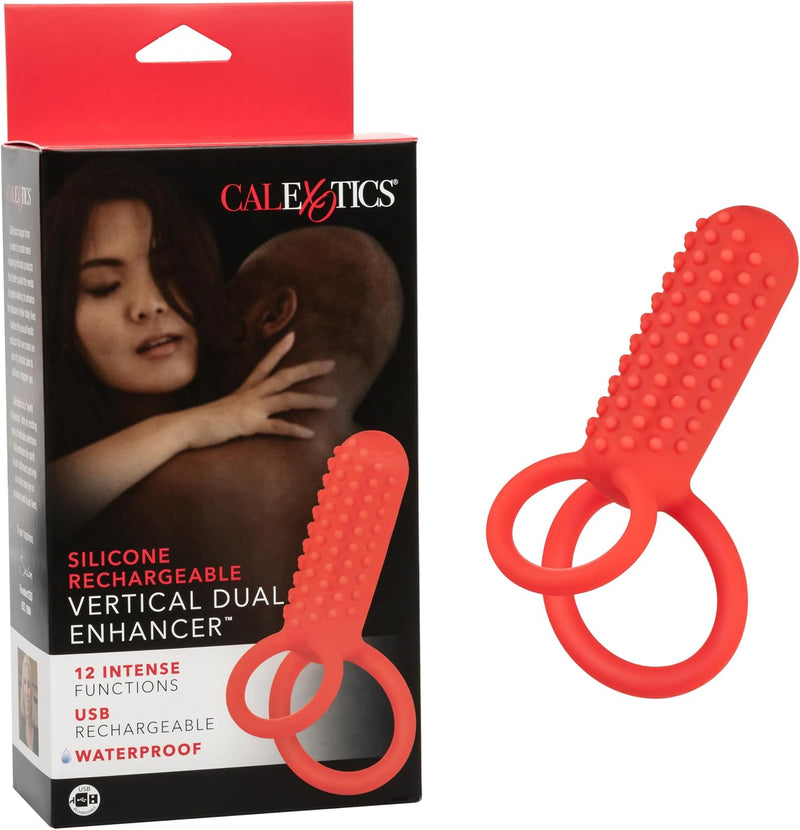 Silicone Rechargeable Vertical Dual Enhancer – Dual-Ended Silicone Vibrator