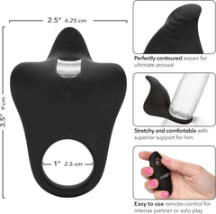 Silicone Rechargeable Remote Pleasurizer Cock Ring – Wireless Remote Vibrating Ring