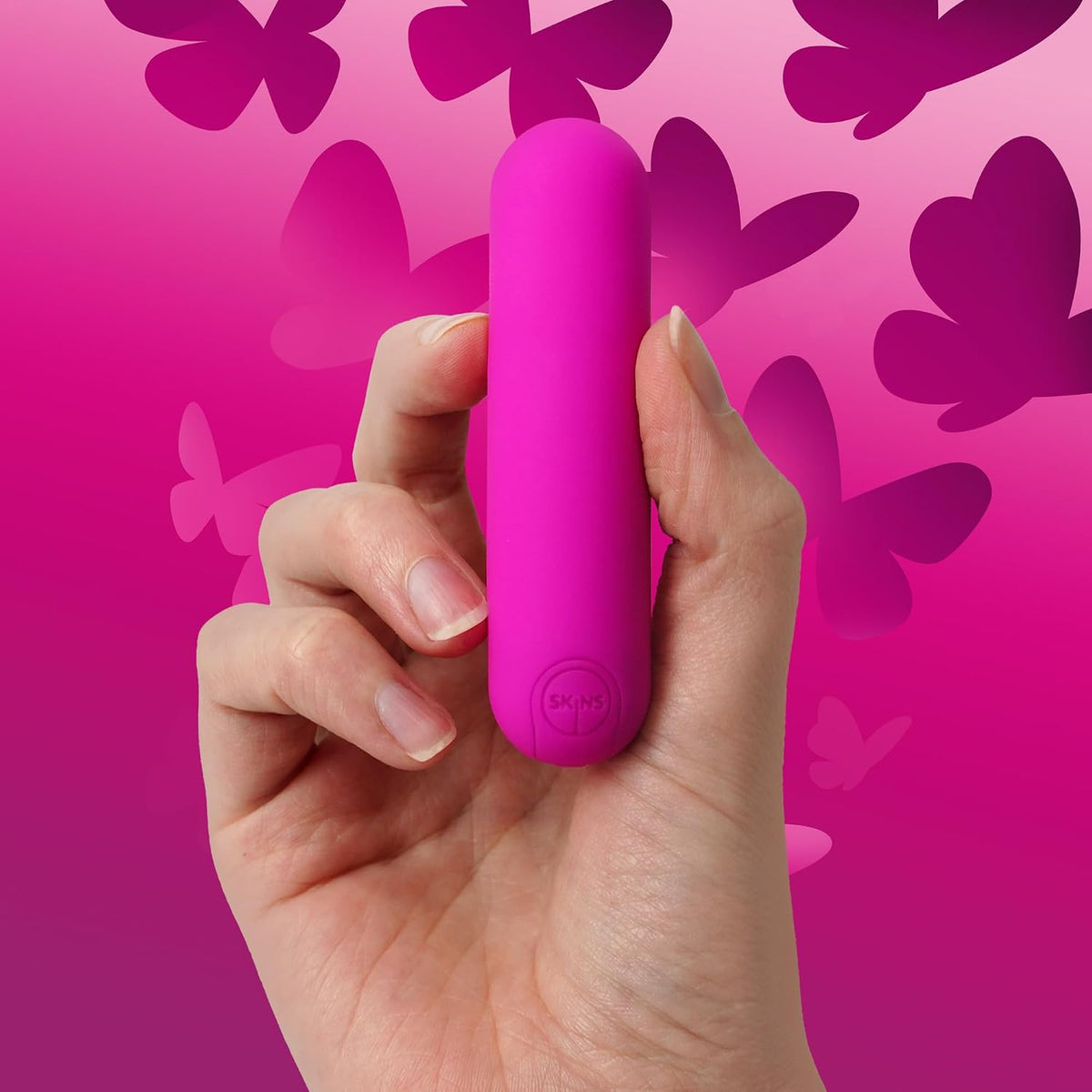 Skins Super Excite Rechargeable Bullet Vibrator Pink – Compact Wireless Personal Massager