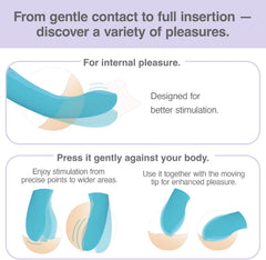 TENGA iroha TSUKI+ AONAMI – Rechargeable G-Spot Vibrator with Moving Tip