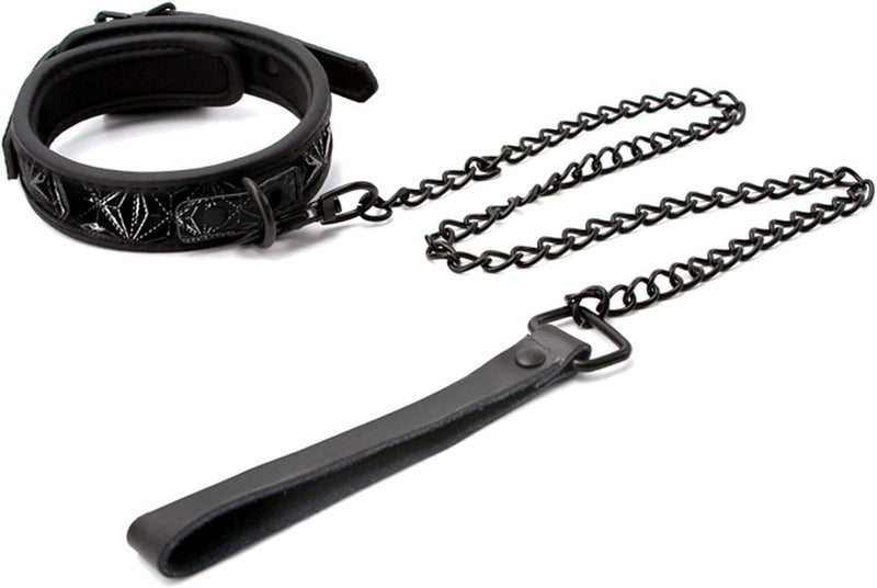 Sinful 1 Inch Collar Black – Adjustable Faux Leather Choker Collar