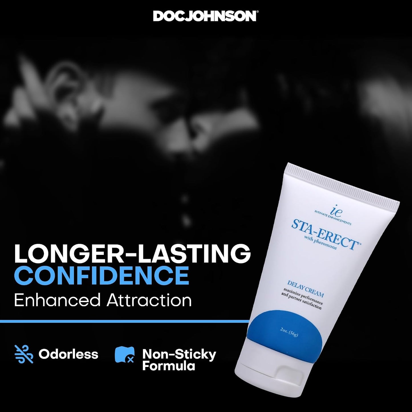 Doc Johnson Sta-Erect Delay Cream 2 oz – Benzocaine Desensitizing Male Enhancement Cream