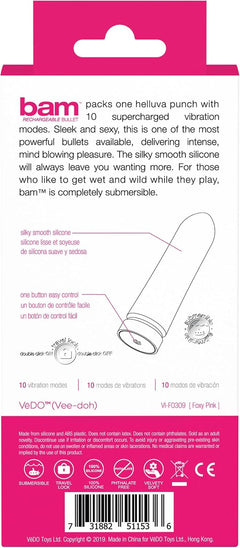 Vedo Bam Rechargeable Bullet – Foxy Pink